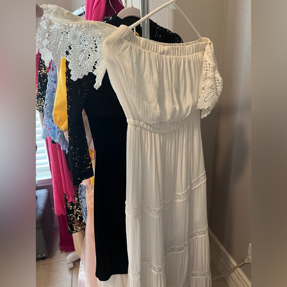 Elegant White Off-Shoulder Dress